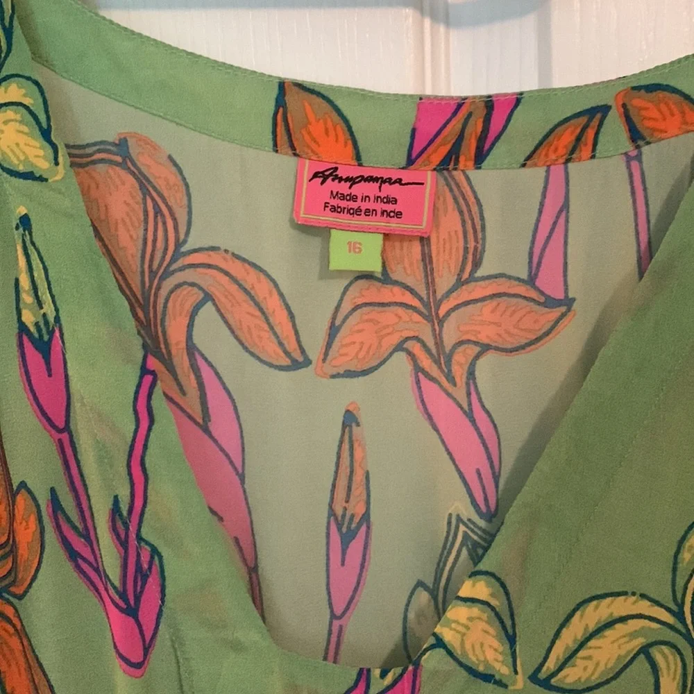 Gorgeous Green, Orange, and Pink Dress - Picture 4 of 8